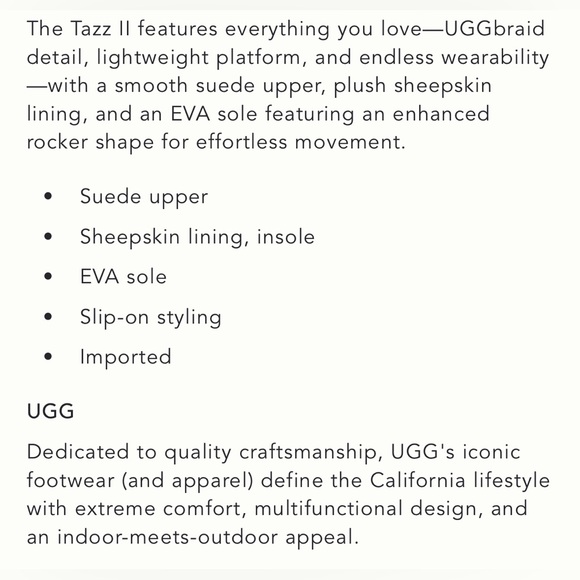 Ugg Tazz II Platform Slipper, Size 8 - Picture 9 of 9